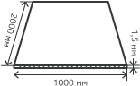 Лист нержавеющий  1,5х1000х2000 мм.  AISI 201 (12Х15Г9НД) холоднокатаный,  рифленый,  чечевица, давленный